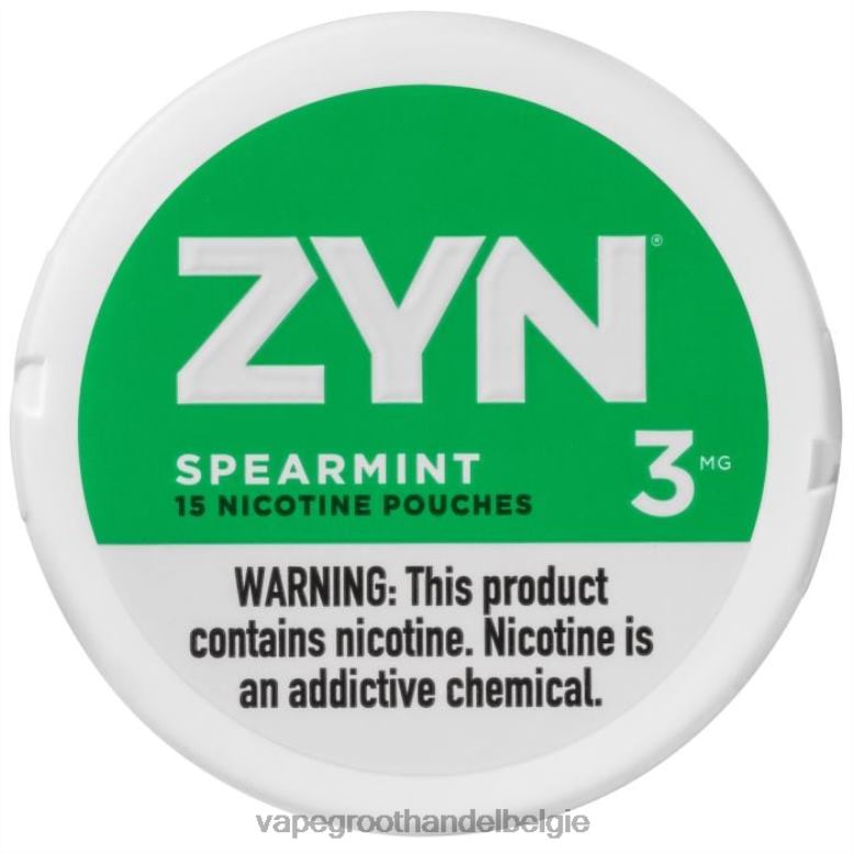 groene munt - vape groothandel België 0284V25 ZYN nicotinezakje 3 mg