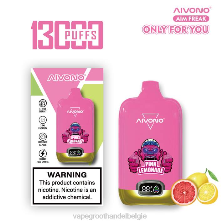 Elektronische Sigaret Winkel - Aivono AIM FREAK 13000 roze limonade V244249