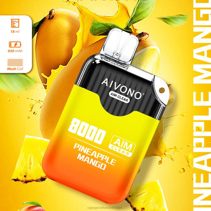 Elektronische Sigaret Winkel - Aivono AIM CLEAR 8000 ananas-mango V244209