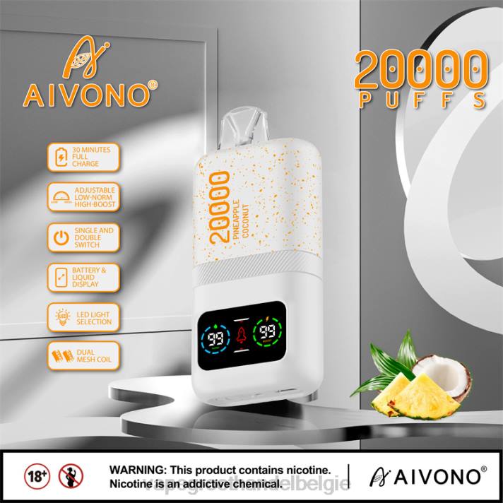 Groothandel Vape Wegwerp - Aivono AIM magic 20000 ananas-kokosijs V24476