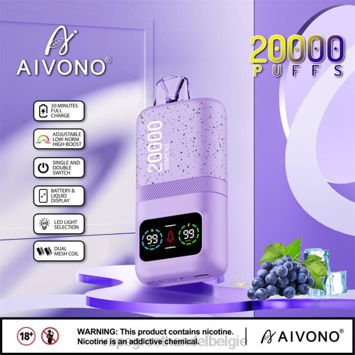 Groothandel Vape Wegwerp - Aivono AIM magic 20000 druiven ijs V24486