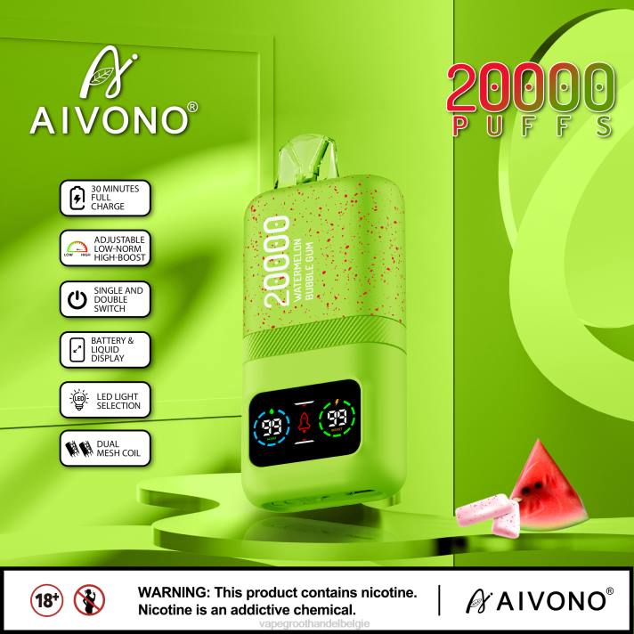 Vape Groothandel - Aivono AIM magic 20000 watermeloen kauwgom V24482