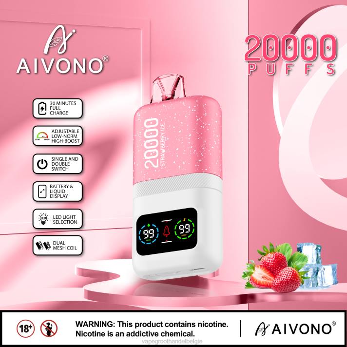 Vape Groothandel België - Aivono AIM magic 20000 aardbeien ijs V24474