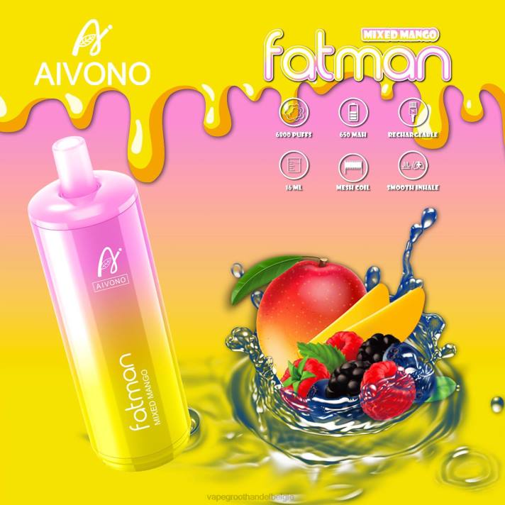 Groothandel Vape Wegwerp - Aivono FATMAN 6800 gemengde mango V24426