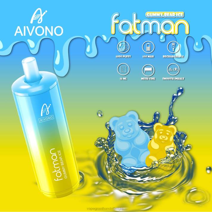 Vape Groothandel - Aivono FATMAN 6800 gummibeer ijs V24432