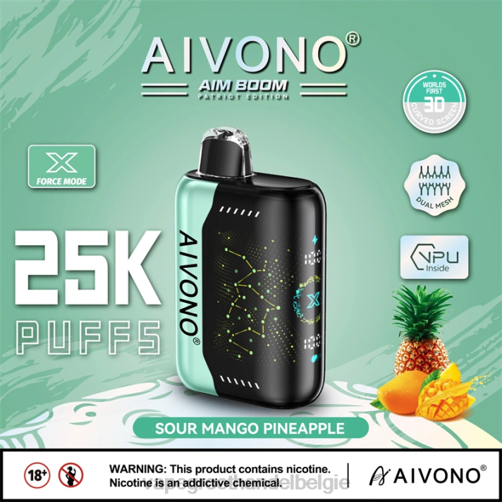 Dampen Belgie - Aivono AIM BOOM 25000 zure mango-ananas V244351