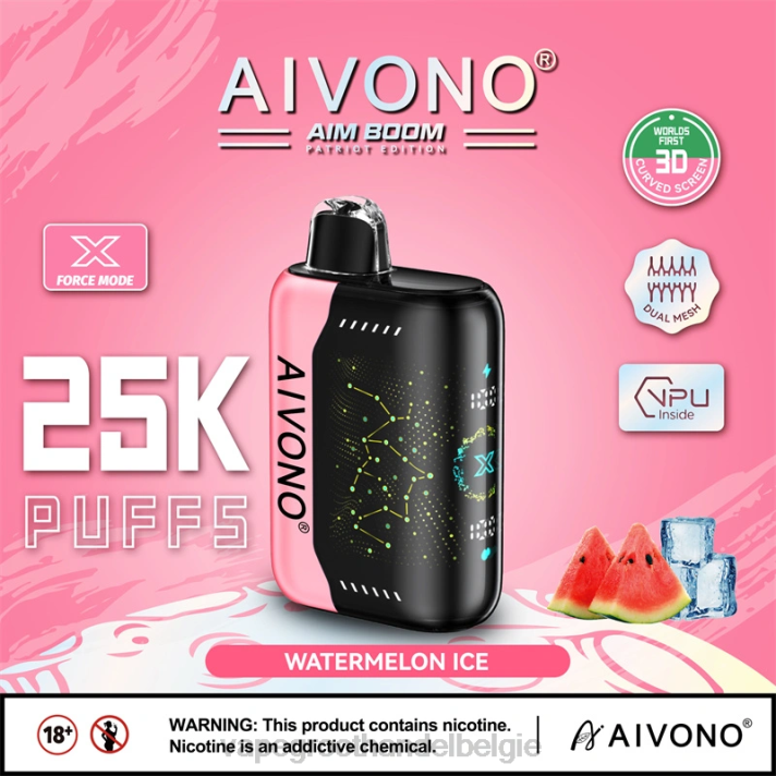 Vape Groothandel Inkoop - Aivono AIM BOOM 25000 watermeloen ijs V244353