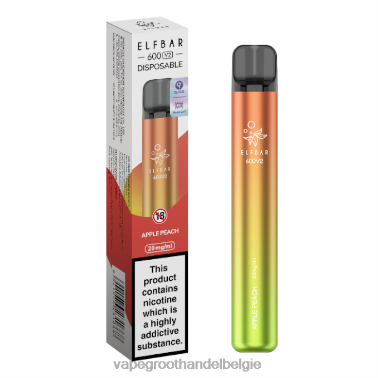 appel perzik - crystal vape groothandel Belgie 0284V270 ELFBAR 600V2 20mg