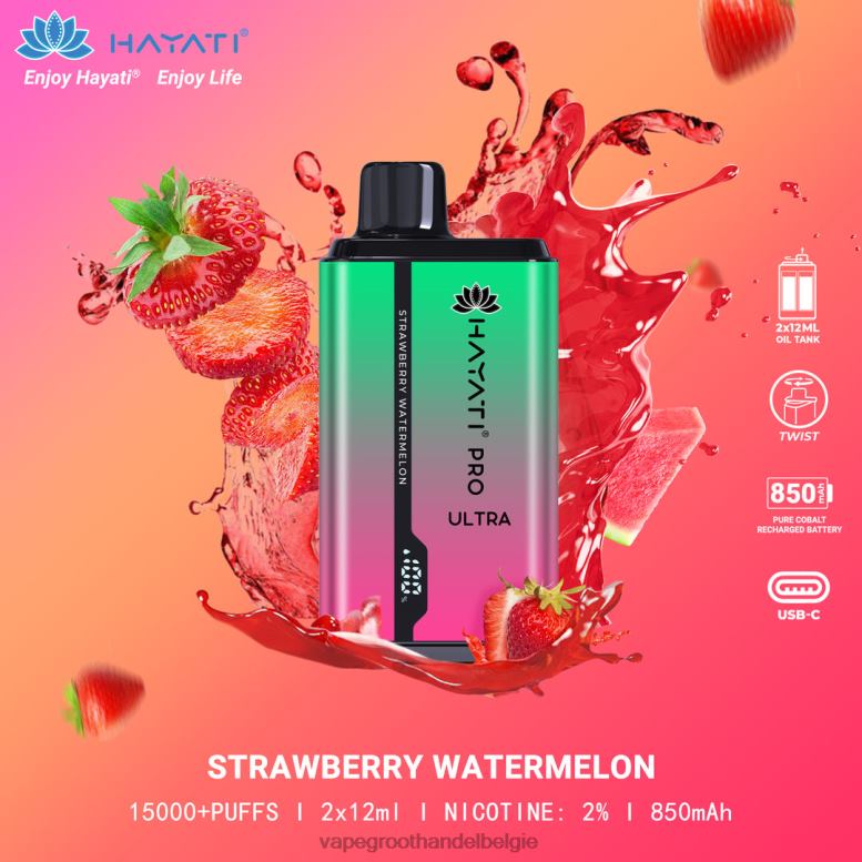 aardbei watermeloen - vape groothandel elf bar 0284V216 Hayati Pro Ultra