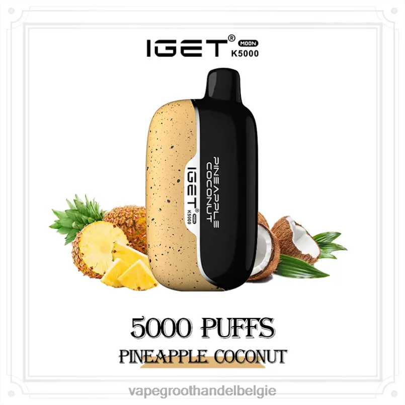 IGET Moon k5000 ananas kokosnoot V0X4J16 - Crystal Vape Groothandel Belgie