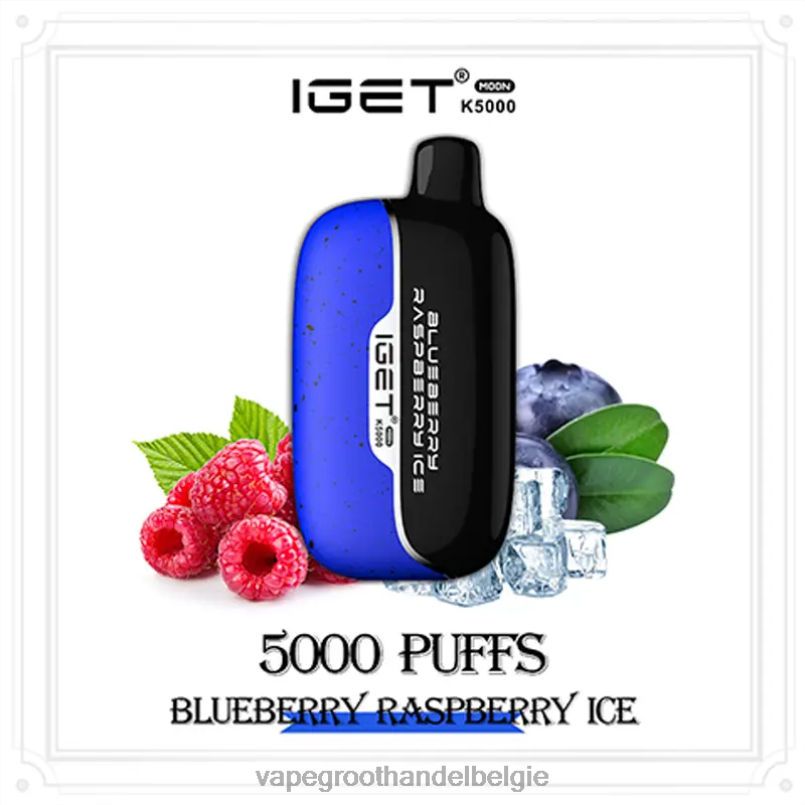 IGET Moon k5000 bosbessen frambozen ijs V0X4J3 - Vape Groothandel Inkoop