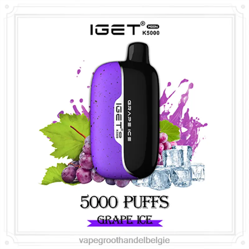 IGET Moon k5000 druiven ijs V0X4J4 - Vape Groothandel België