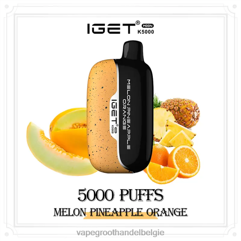 IGET Moon k5000 meloen ananas sinaasappel V0X4J13 - Vape Groothandel België