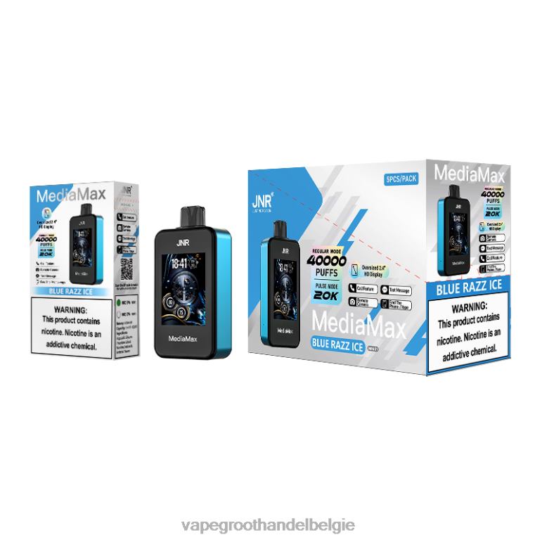 JNR MediaMax 40k trekje - vape groothandel blauw razz-ijs 6888X21