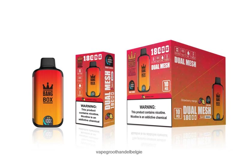 Bang Box 18000 trekjes aardbei-mango Dampen Belgie - 42ZRB699