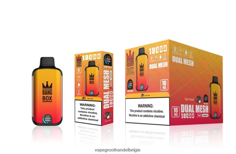 Bang Box 18000 trekjes tijgerbloed Groothandel Vape Wegwerp - 42ZRB694