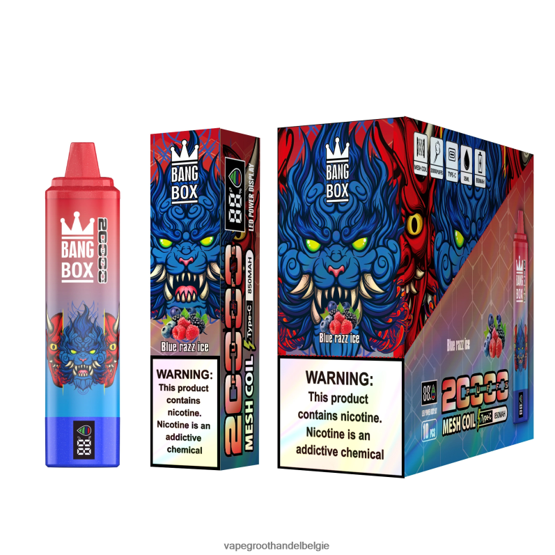 Bang Box 20000 blauw razz-ijs Vape Groothandel Inkoop - 42ZRB659