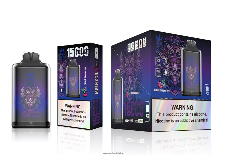 Bang Box s1-15000 trekjes zwart drakenijs Vape Groothandel - 42ZRB6110