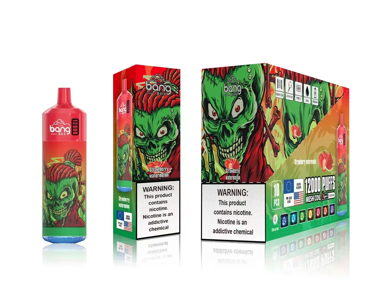 aardbei watermeloen - groothandel vape wegwerp 0284V121 Bang Box 12000 trekjes