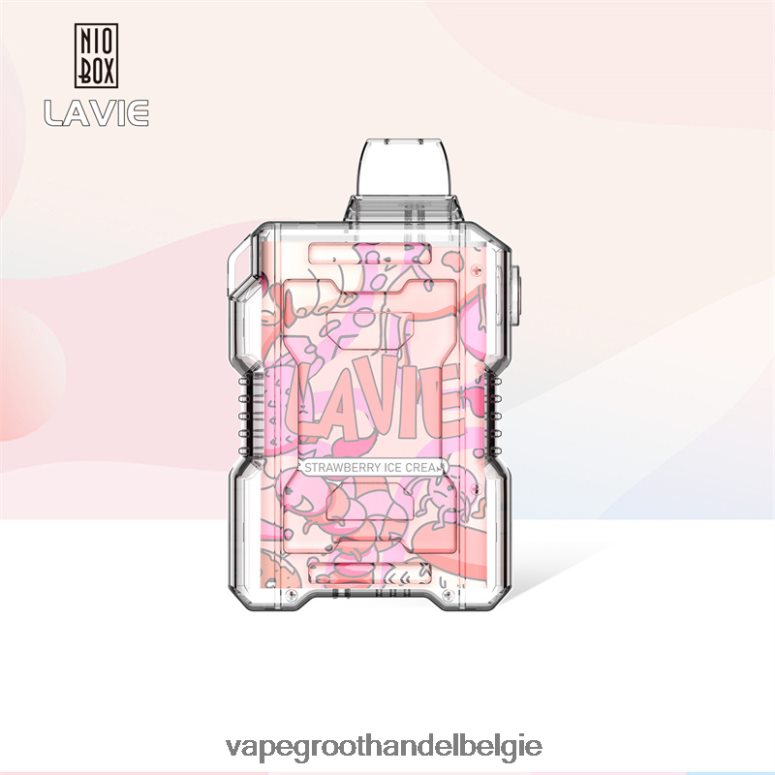 Groothandel Vape Wegwerp - LAVIE NIO BOX 9000 trekjes aardbeienijs F20N42196