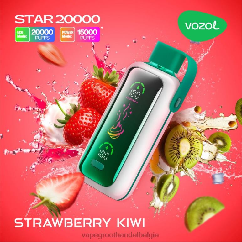 VOZOL STAR 20000 aardbei-kiwi 8XN0J20 | Elektronische Sigaret Zonder Nicotine