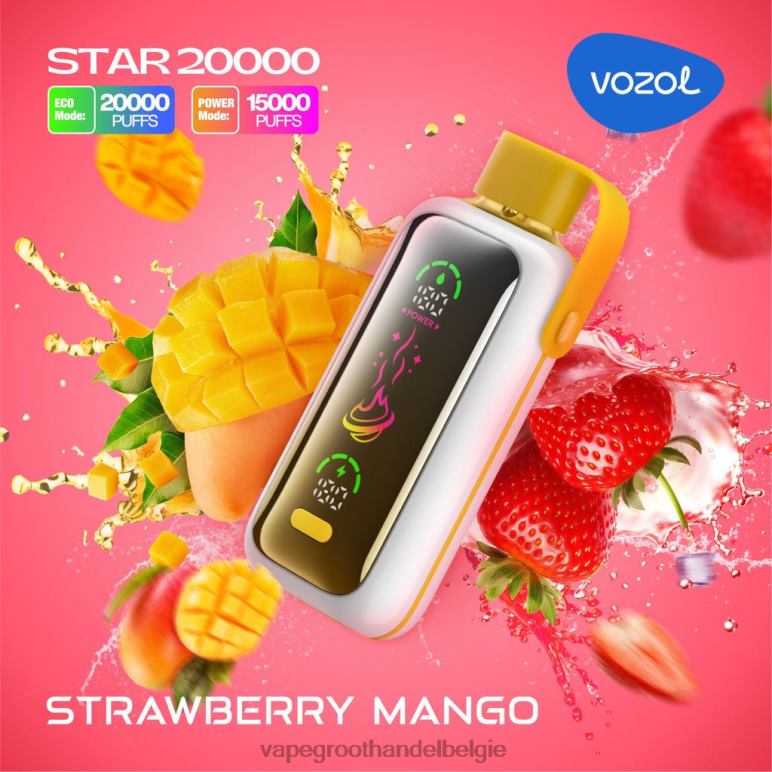 VOZOL STAR 20000 aardbei-mango 8XN0J1 | Dampen Belgie