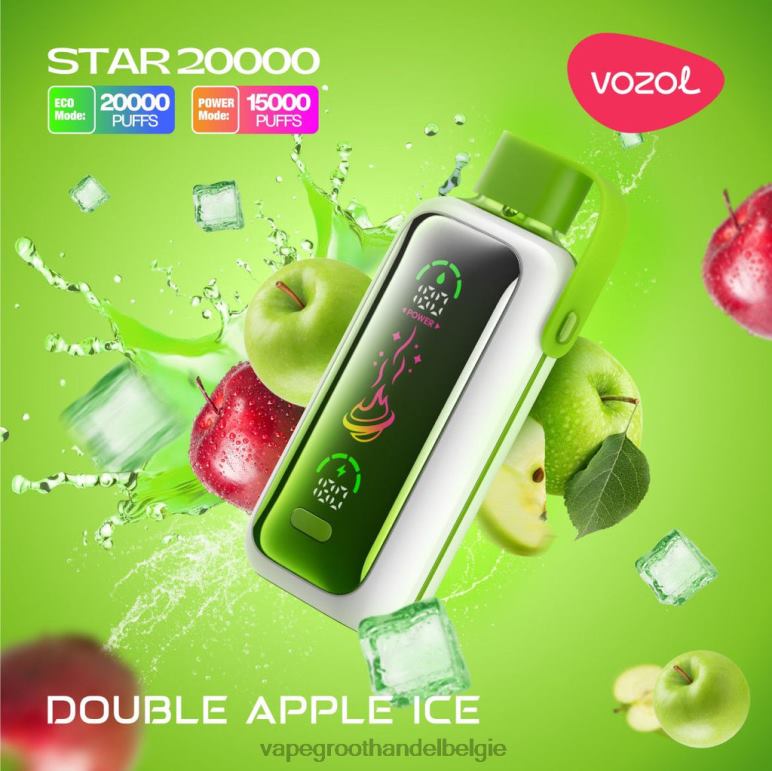 VOZOL STAR 20000 dubbel appelijs 8XN0J7 | Crystal Vape Groothandel Belgie