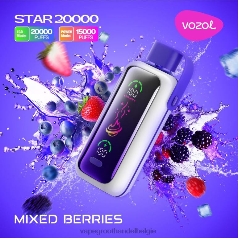 VOZOL STAR 20000 gemengde bessen 8XN0J14 | Vape Groothandel België