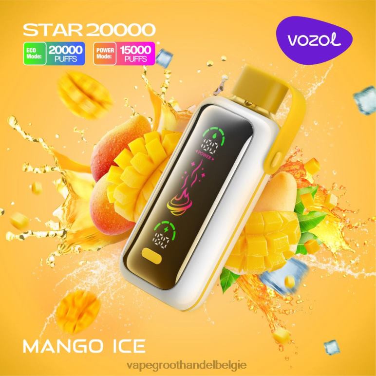 VOZOL STAR 20000 mango-ijs 8XN0J13 | Vape Groothandel Inkoop