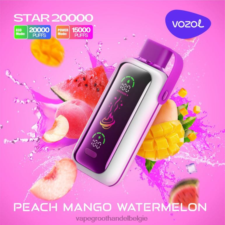 VOZOL STAR 20000 perzik-mango-watermeloen 8XN0J16 | Groothandel Vape Wegwerp